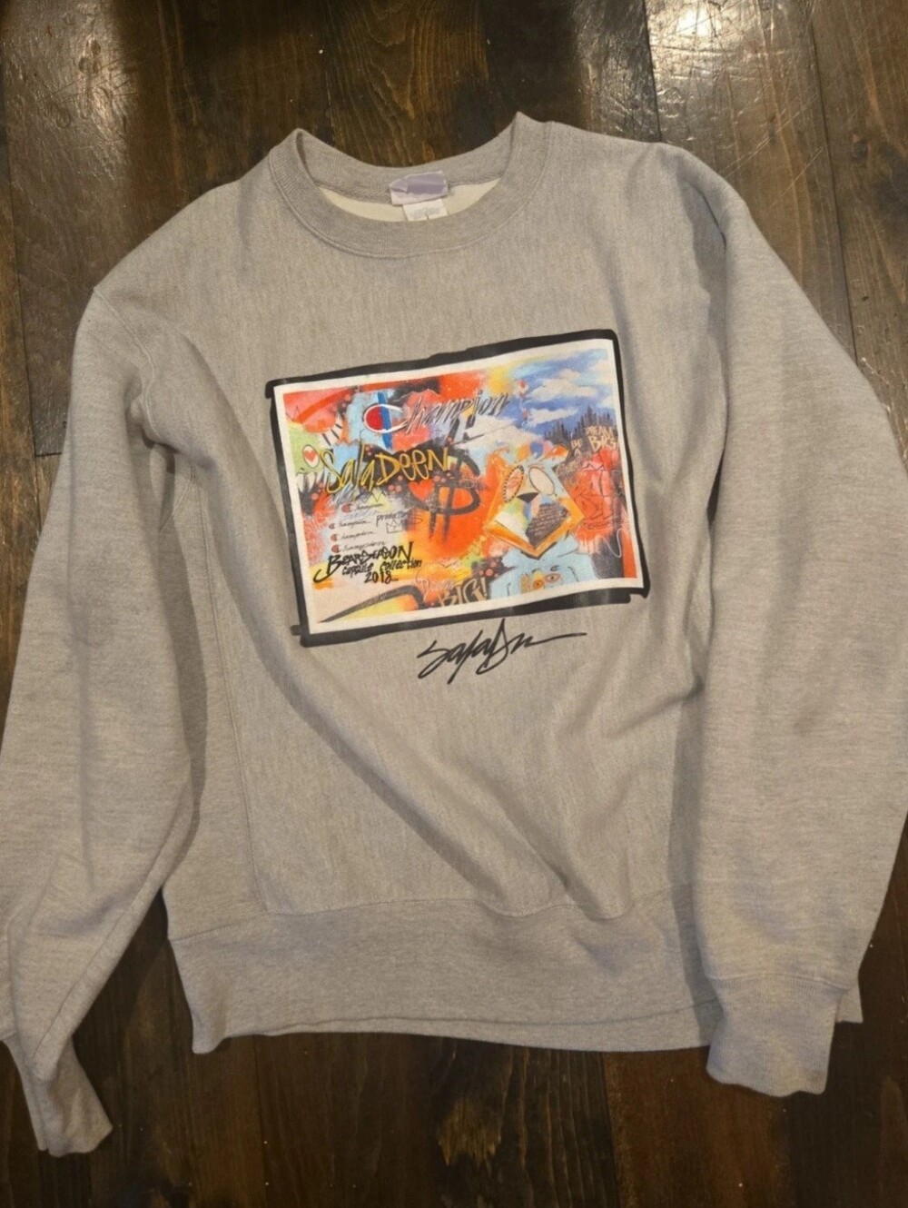 Champion Reverse Weave x King Saladeen 2018 Money Bear Crewneck Sweatshirt Sz L